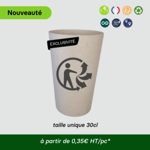 Gobelet réutilisable recyclé