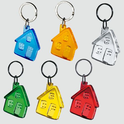 Porte-clés maison en plastique recyclé