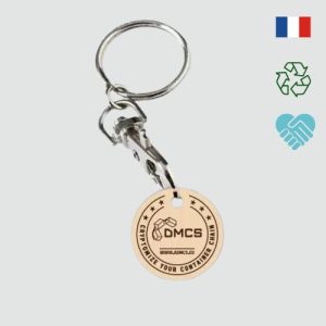 Porte clé jeton en bois