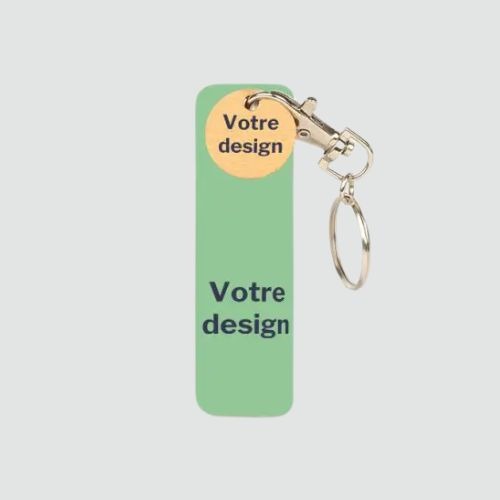 Porte clé jeton en bois