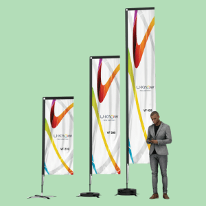 Beachflag publicitaire - Voile rectangulaire