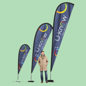 Beachflag publicitaire - Voile goutte d'eau